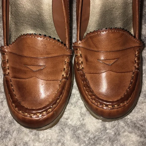 Platform penny loafers size 7 brown - Picture 7 of 11